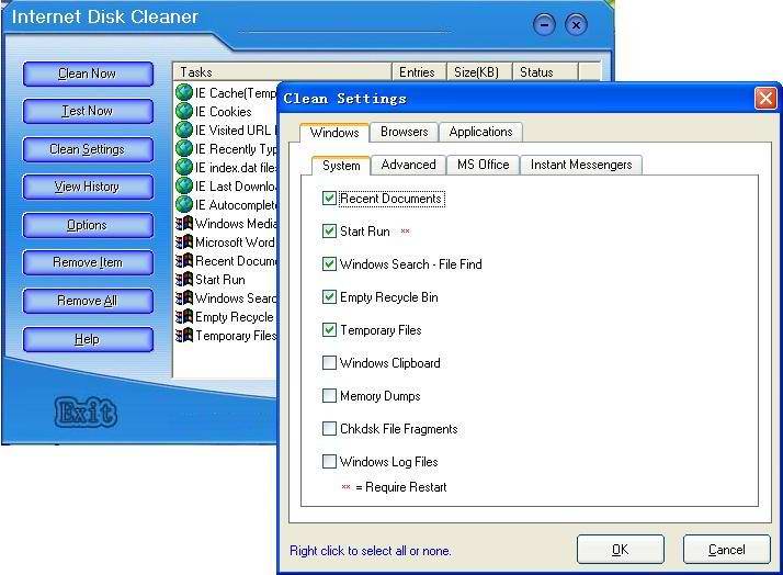 Windows 8 Internet Disk Cleaner full