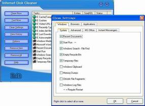 Internet Disk Cleaner Screenshot